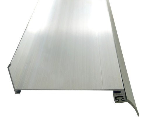 Gutta Alu Wandanschlussprofil silber 2050 mm x 115 mm inkl. Lippendichtung Aluminium Fensterbankprofil