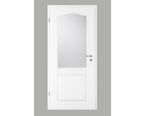 Zimmertür Pertura Pila 02B Weißlack (ähnlich RAL 9010) 86,0x198,5 cm Links mit Lichtausschnitt G7 (ohne Glas)