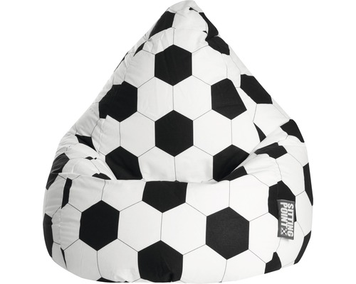Sitzsack Sitting Point Beanbag Fussball L ca. 120 Liter weiß 70x90 cm Fußball-Sitzsack