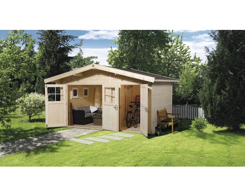 Gartenhaus weka mit Fußboden und HORNBACH cm Geräteraum | 235 x 400