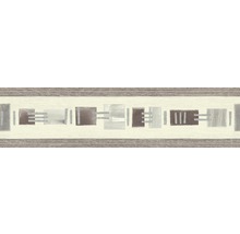 Bordüre mit geometrischen Formen in Grau- und Brauntönen