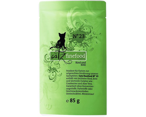 Catz Finefood N° 23 Katzenfutter Rind und Ente, 85 Gramm