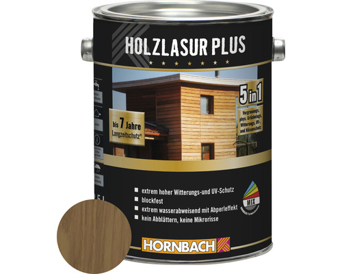 HORNBACH Holzlasur Plus eiche 2,5 L-0