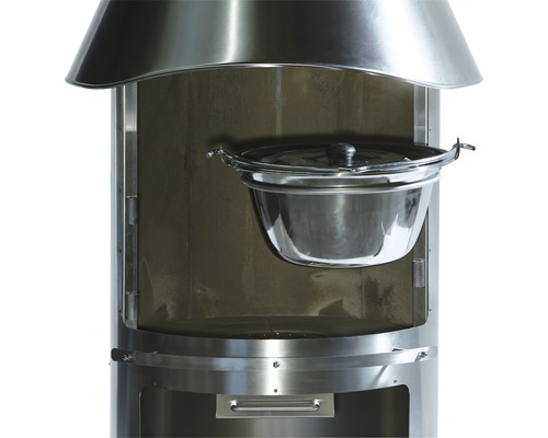 Buschbeck Gulasch-Glühweintopf zu Grillkamin Auckland 6 Liter Edelstahl-Aussenküche mit Kochtopf