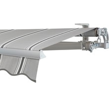 SOLUNA Gelenkarmmarkise Concept 4x2 Stoff Dessin A131 Gestell Silber E6EV1 eloxiert Antrieb rechts inkl. Kurbel-thumb-0