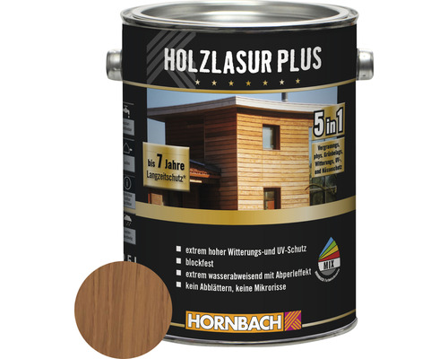 HORNBACH Holzlasur Plus teak 2,5 L