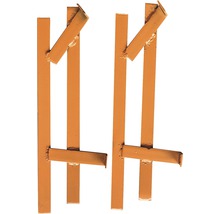 Zwei Eisen Pfostenträger zum Einbetonieren