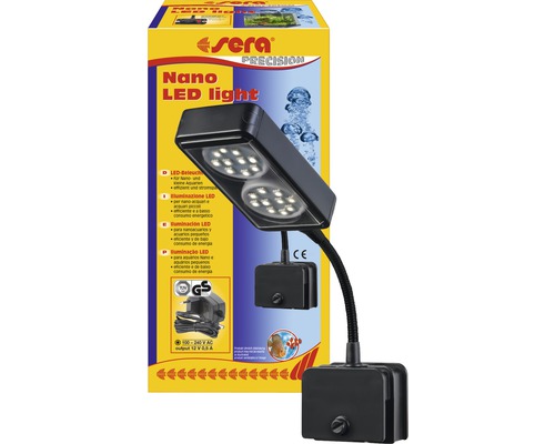 Aquariumbeleuchtung sera Nano LED light, Klemmlampe 2 x 2 W Sera Nano LED Leuchte für Aquarien