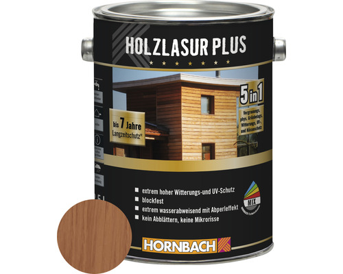 HORNBACH Holzlasur Plus mahagoni 2,5 L-0