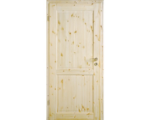 Holztür mit Drückergarnitur und Schloss