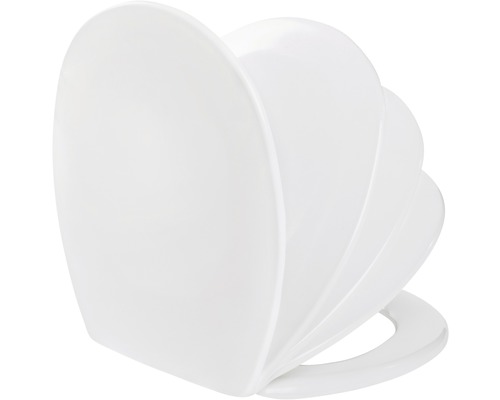 Weißer WC-Sitz mit Absenkautomatik