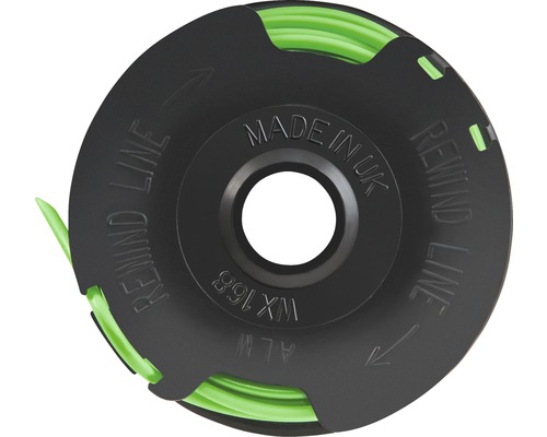 Fadenspule für Rasentrimmer mit grünem Faden