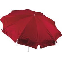 Roter Sonnenschirm mit Metallstange