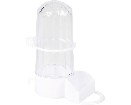 Vogeltränke aus Kunststoff mit Futterspender