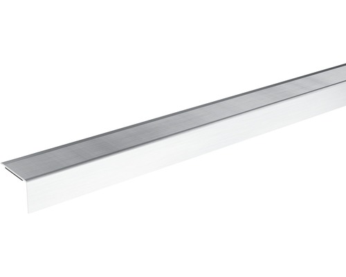 SKANDOR Treppenkantenprofil silber eloxiert selbstklebend 25x36x1350 mm Aluminium Treppenkantenprofil mit geriffelter Oberfläche