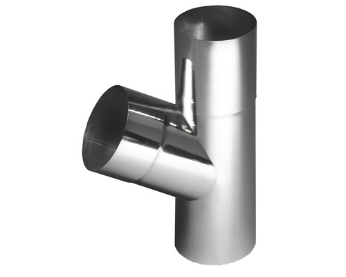 Zambelli Rohrabzweig Titanzink rund 60° Ø 100 mm Abzweig Ø 100 mm T-Stück aus Metall für Rohre