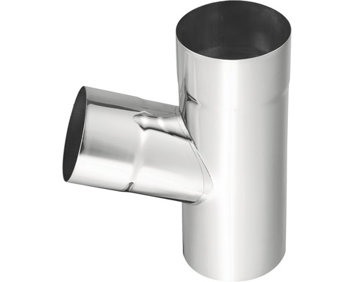 Zambelli Rohrabzweig Titanzink rund 72° für Rinnengröße 250 mm Abzweig Ø 60 mm T-Stück für Ofenrohre aus Metall