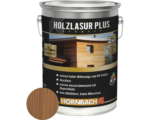 HORNBACH Holzlasur Plus teak 5 L