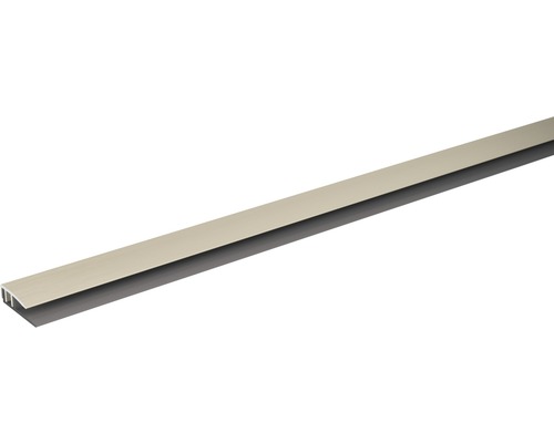 SKANDOR Abschlussprofil cognac eloxiert Clipprofil 7x21x900 mm Türdichtung aus Metall und Gummi
