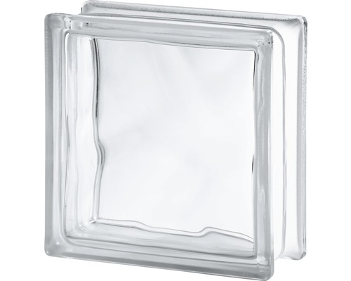 Glasbaustein Wolke weiss 19 x 19 x 8 cm