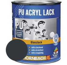 HORNBACH Buntlack PU Acryllack glänzend RAL 7016 anthrazit grau 125 ml-thumb-0