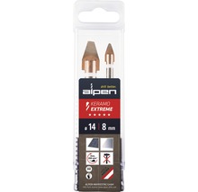 Alpen Keramo Extreme Fliesenbohrer Set, Durchmesser 14 und 8 Millimeter