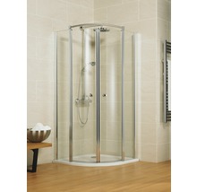Runddusche Schulte Garant Bella Lux II R550 90x100 cm Klarglas Profilfarbe chrom