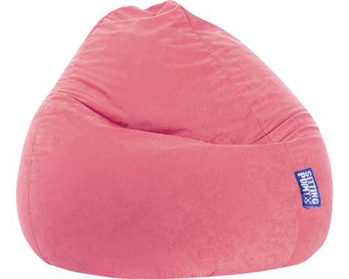 Sitzsack Sitting Point Beanbag Easy L ca. 120 Liter pink 70x90 cm Sitzsack aus Textil mit Sitting Point Logo