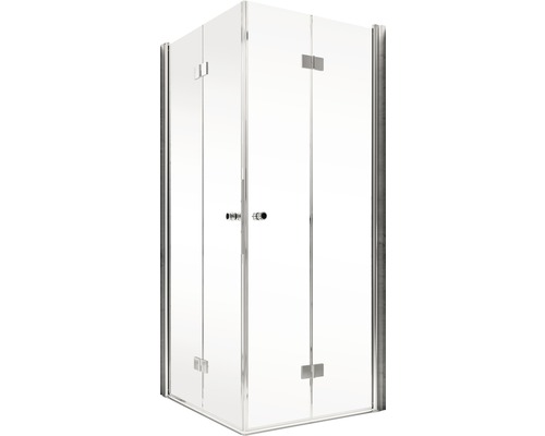 Eckdusche mit transparentem Glas