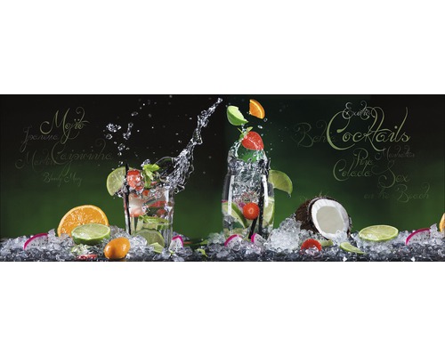 Glasbild Exotic Cocktails 50x125 cm GLA1102