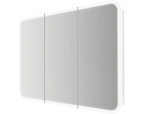 Spiegelschrank 3-türig 95x70cm soft weiß IP 44 (fremdkörper- und spritzwassergeschützt)