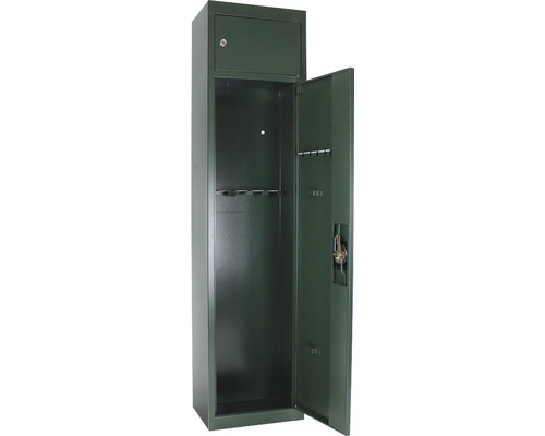 Geöffneter Waffenschrank mit separatem Munitionsfach