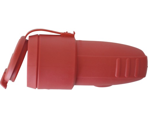 Schutzkontakt Gummikupplung mit Deckel 16A IP44 rot