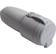 Grauer Stecker mit Schutzart IP44