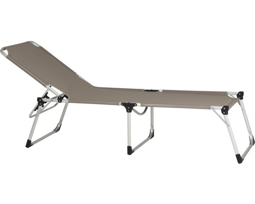 Strandliege mit verstellbarer Rückenlehne und Aluminiumgestell