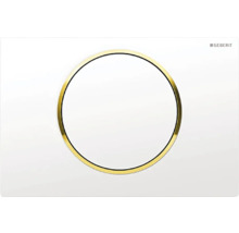 Geberit Logo Betätigungsplatte mit goldenem Ring