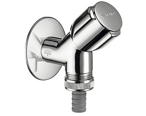 Geräteschrägsitzventil Comfort 1/2" verchromt Eckventil mit Schlauchanschluss