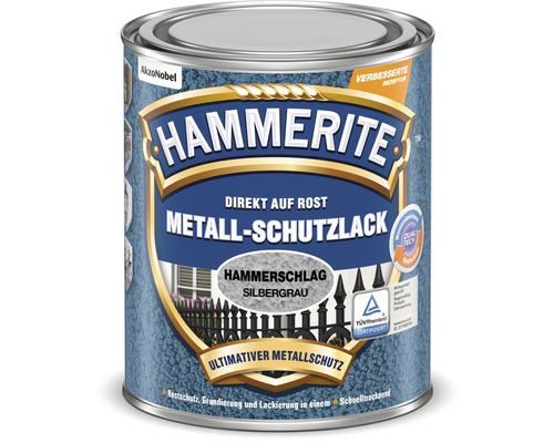 HAMMERITE Hammerschlaglack Effektlack Silbergrau 2,5 l