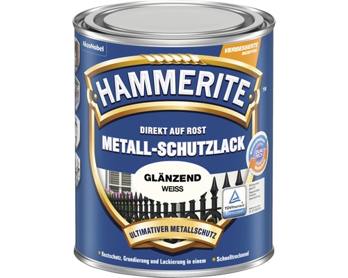 Metallschutzlack Perlweiß RAL 1013 – 1 Liter, Glänzend, Rostschützend, Für Innen & Außen