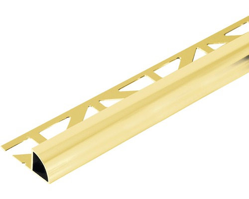 Viertelkreis Abschlussprofil Dural Durondell 10 mm Länge 250 cm Aluminium Gold eloxiert