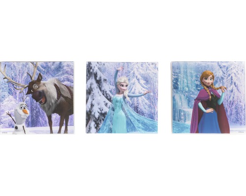 Leinwandbild Disney Frozen Die Eiskönigin 3er-Set | 3x 30x30 HORNBACH