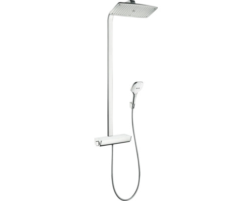 Duschsäule inkl. Thermostat hansgrohe Raindance E Showerpipe 360 1jet chrom/weiß 27112400