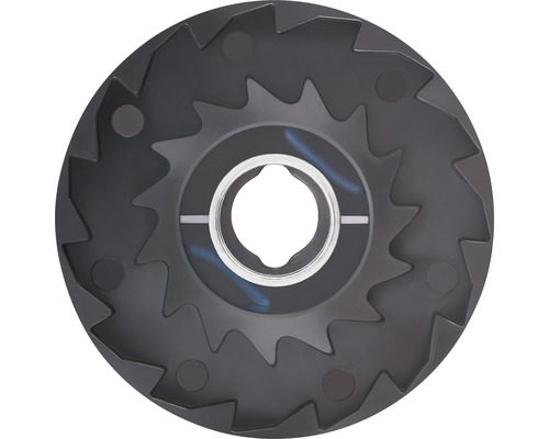 Zentralbohrung mit gezacktem Scheibenaufsatz