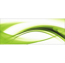 Abstrakte grüne Wellen auf weißem Hintergrund