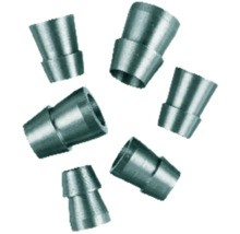 Sechs konische Metall-Schneidringe