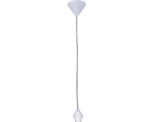 Lampen Leuchtenpendel mit Textilkabel Fassung E27 schwarz weiß LxØ 1120x100 mm max 60 Watt