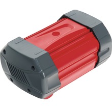 Rotes Baustellenradio mit grauen Kanten