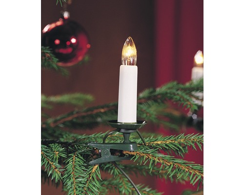 Baumkette Konstsmide 12 m + Zuleitungslänge 1,6 m 25 LEDs Lichtfarbe warmweiß inkl. teilbarer Stecker Elektrische Baumkerze mit Klemme am Weihnachtsbaum