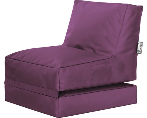 Sitzsessel Sitting Point Twist Scuba aubergine 90x70x80 cm (ausgeklappt 180x70x60 cm)