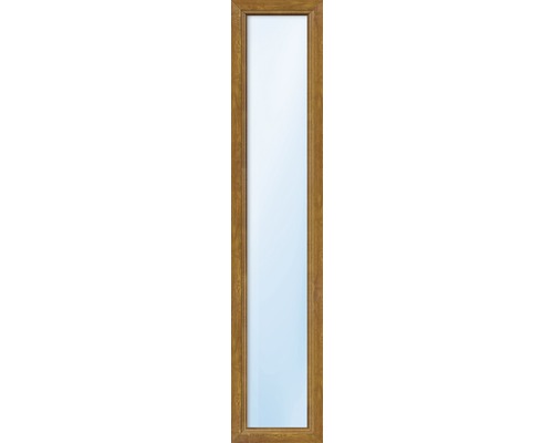 Kunststofffenster Festverglasung ARON Basic weiß/golden oak 600x1600 mm (nicht öffenbar)